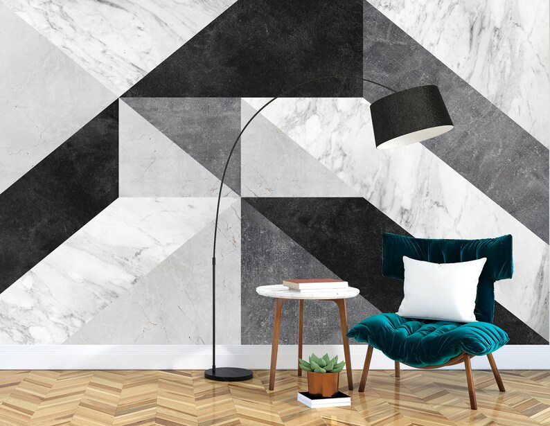 Curated visual reference: Gallery Detail: Art Deco Wallpaper Geometric Wallpaper Marble Pattern Wallpaper