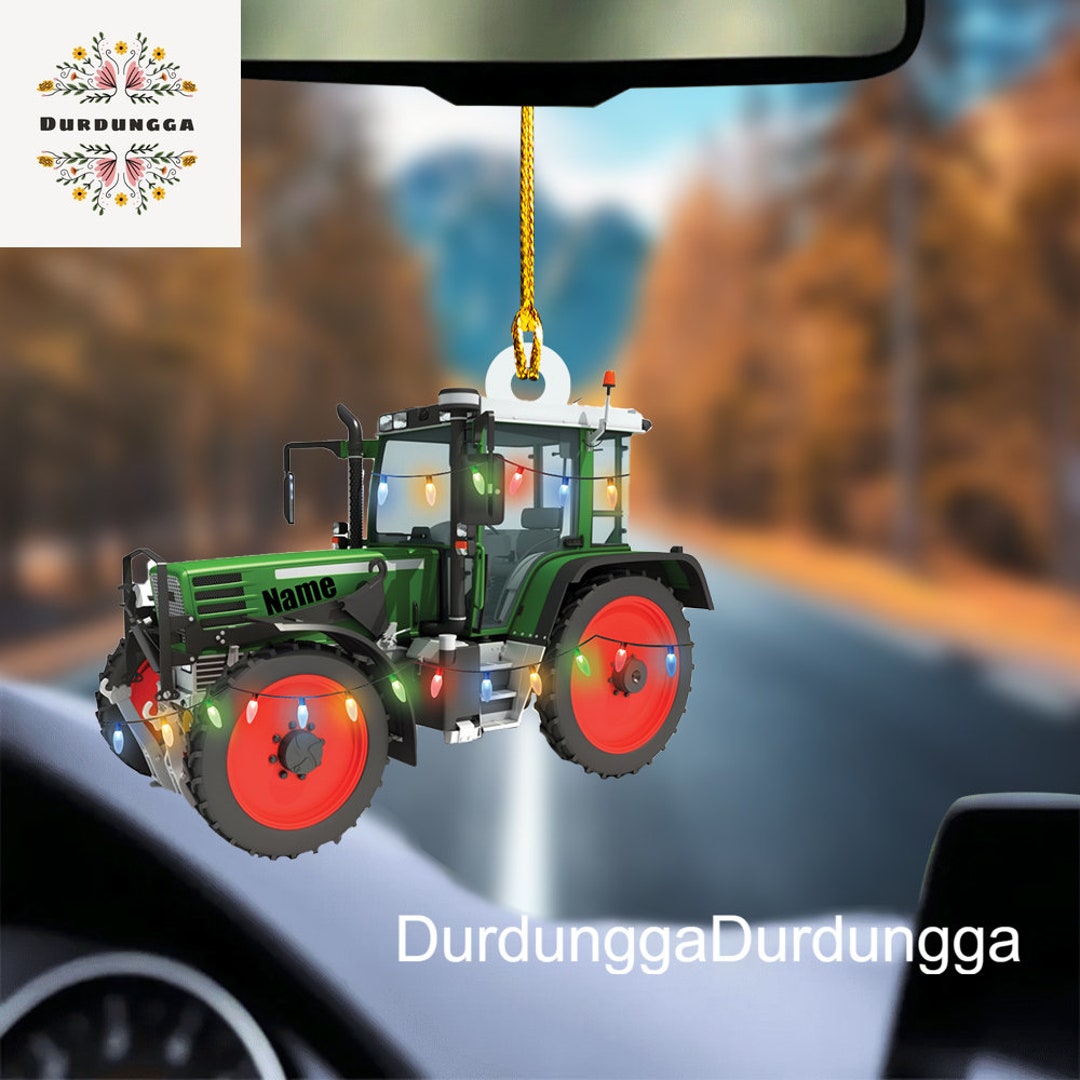 Farm Tractor Christmas Lights Ornament Christmas Tree Decor Etsy