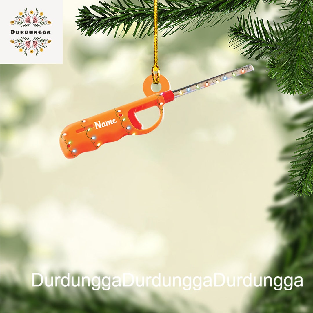 Gas Lighter Gun Christmas Lights Ornament Gas Lighter Gun Etsy