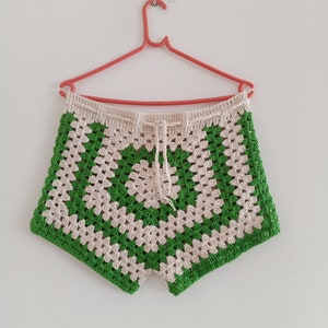 Crochet Shorts, Granny Square Colorful Shorts, Handmade Summer Shorts, Shorts for Women, Beachwear Shorts, Boho Shorts, Hippie Shorts