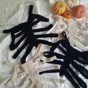 Crochet Skeleton Top: Grunge Fairycore Knit Bone Corset