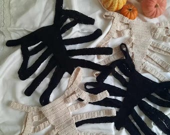 Crochet Skeleton Top, Grunge Fairycore Goth Top, Halloween Knit Top, Bone Corset, Skull Top, Ginger Top