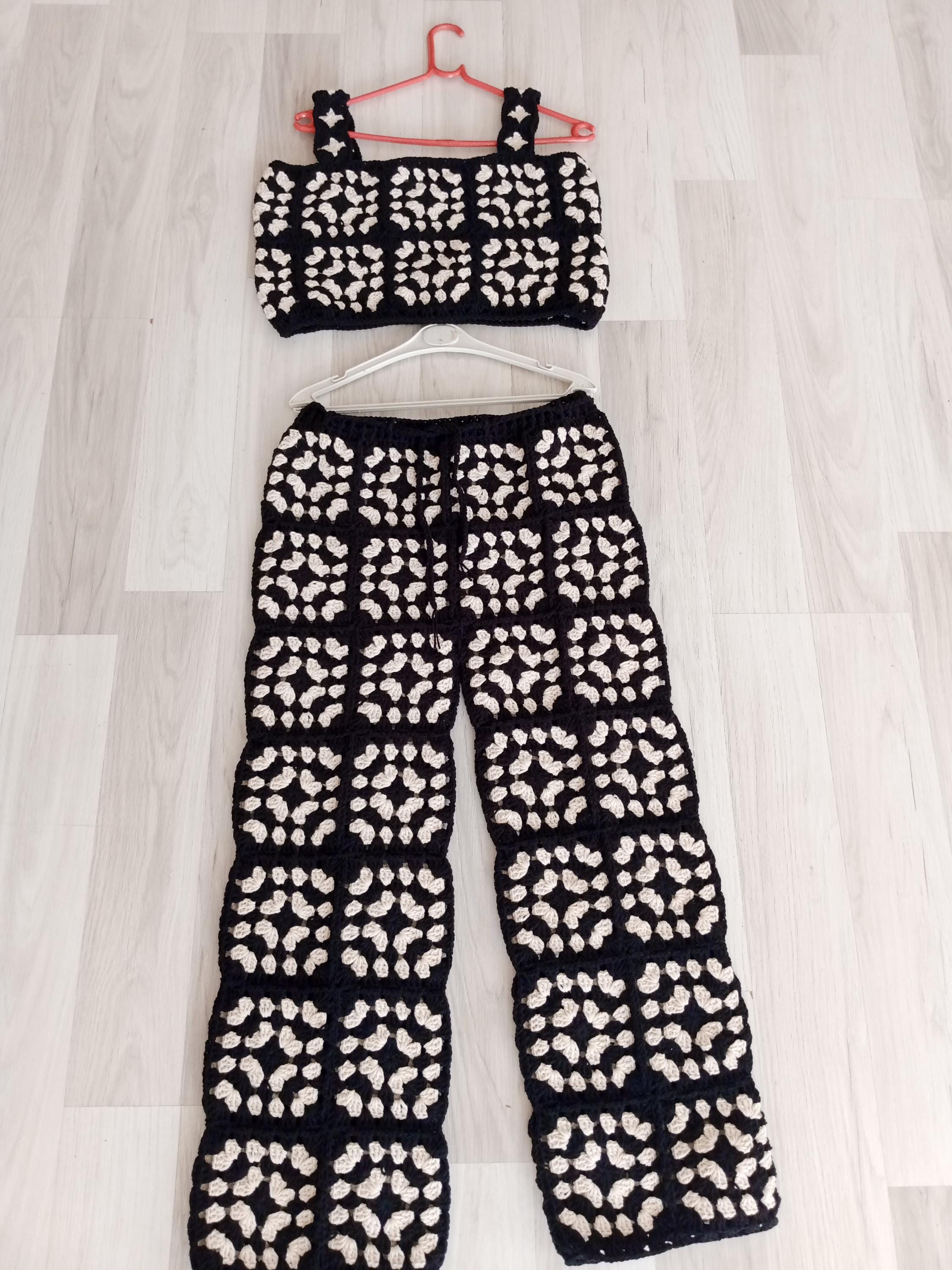 grown Hand Crochet Shirt ・Pants サイズ4 新品 ANDREEVA | Silver Handmade Crochet Pants