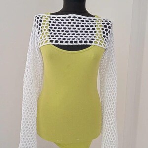 Handmade Crochet Shrug Bolero: Y2K Knit Crop Top