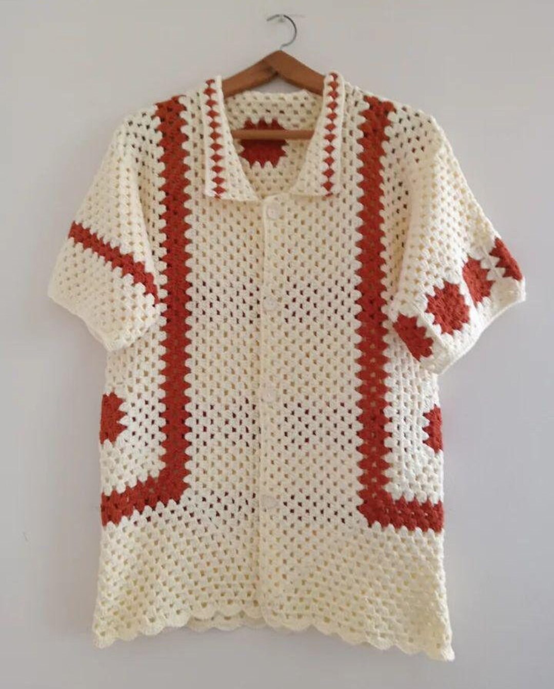 【JEMUT】★男女兼用★ 25SS CROCHET SHORT KNIT SHIRT J.Crew: Kids' Short-sleeve Checker Crochet Camp Shirt For Boys