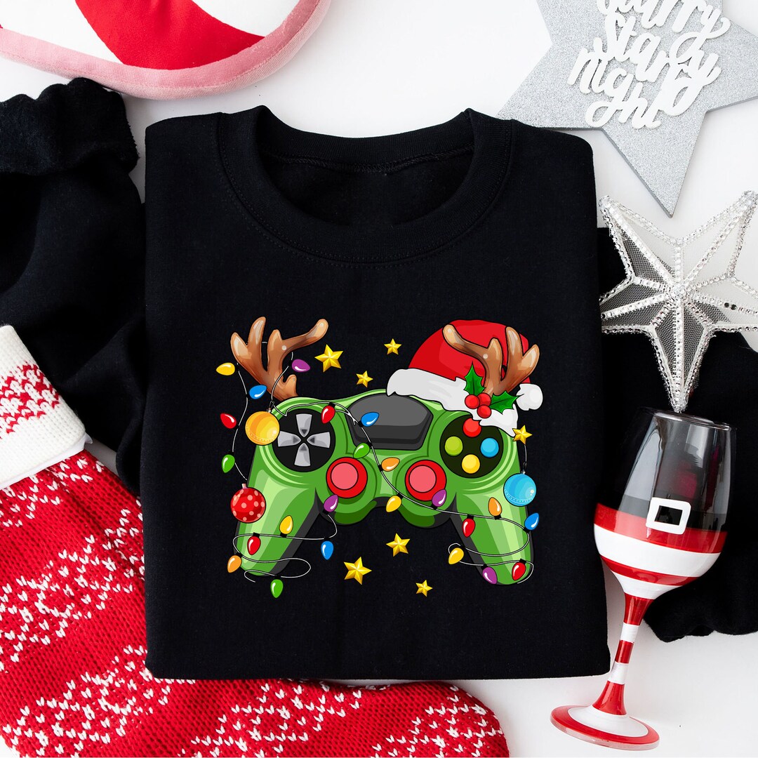 Christmas Video Game Controller Shirt Video Game Christmas Etsy