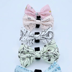 CLOUD DOODLES pet bow tie| original designs| easy fasten| velcro| dog & cat bow| pet fashion| elegant patterns