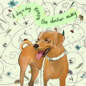 Cloud Doodles Digital Portrait| Pet Art| Dog Painting| Customize| Personalize| Digital Art| Original| Hand Painted