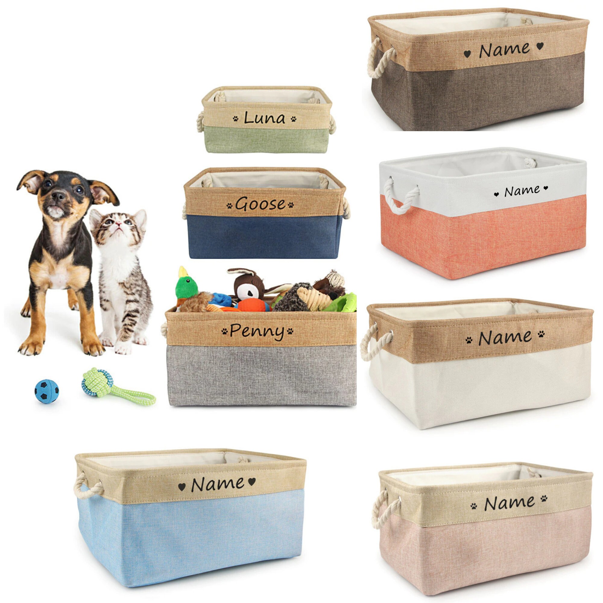 Personalized Pet Toy Storage for Dog and Cat Customized Etsy