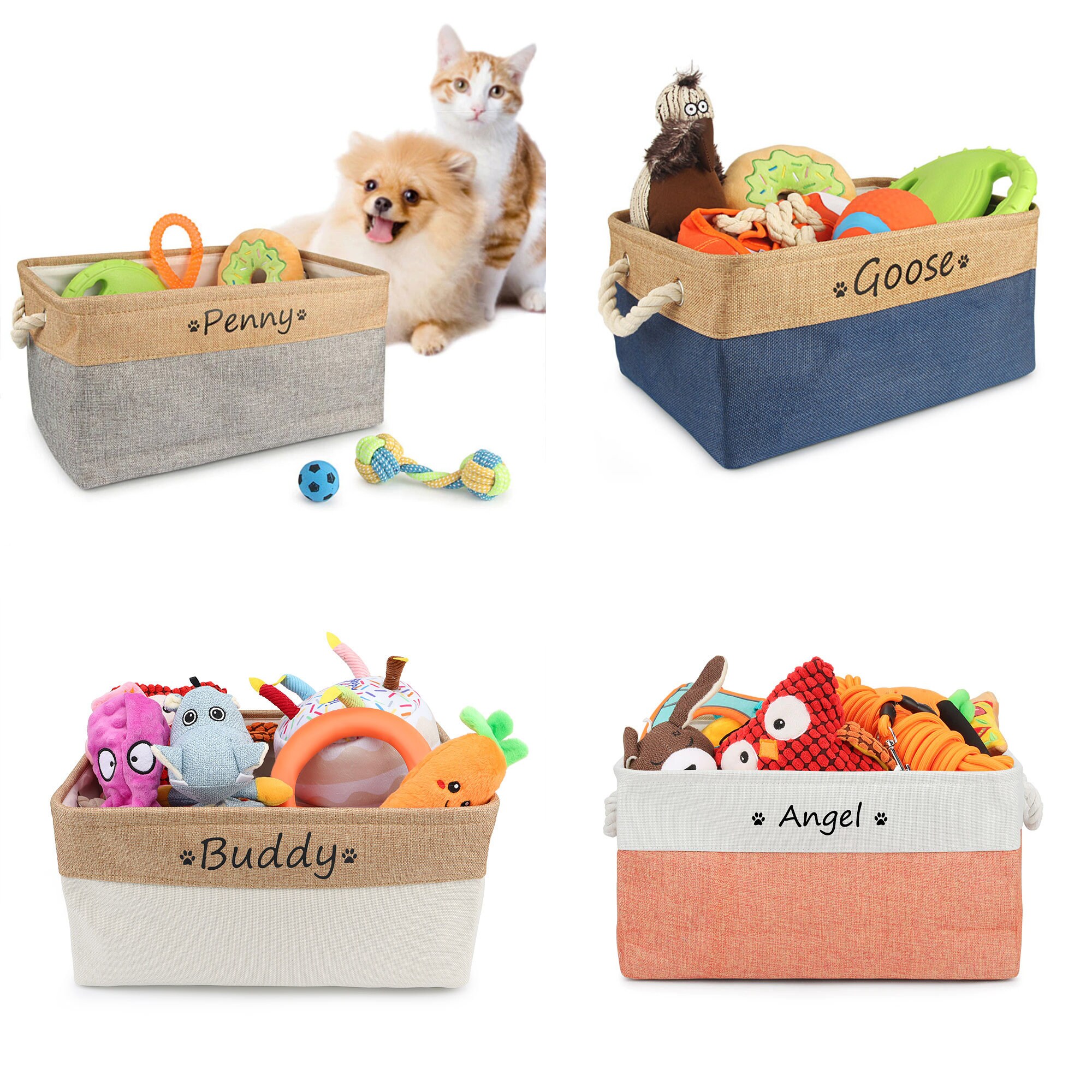 Personalized Pet Toy Storage for Dog and Cat Customized Etsy