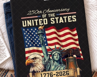 USA 250th Anniversary PNG, 1776-2026 Patriotic Flag Shirt Design