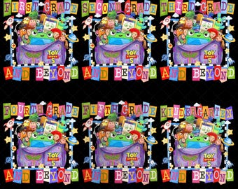 Lot de 5 images de Toy Story, ensemble de jouets de dessin animé et de ses amis, version rentrée, png