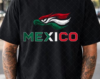 Mexico Pride PNG, Mexican Flag Eagle Shirt Design, Latino Heritage Sublimation Graphic