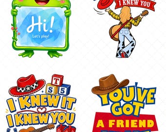 Toy Story 5 Png, Knew It I Knew You PNG Bundle, Western Cowgirl Digital Download