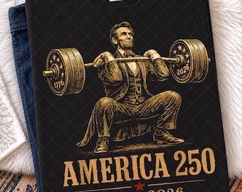 1776 2026 Patriotic Weightlifting Shirt Design, USA 250th Birthday Sublimation, Founding Father Gym PNG