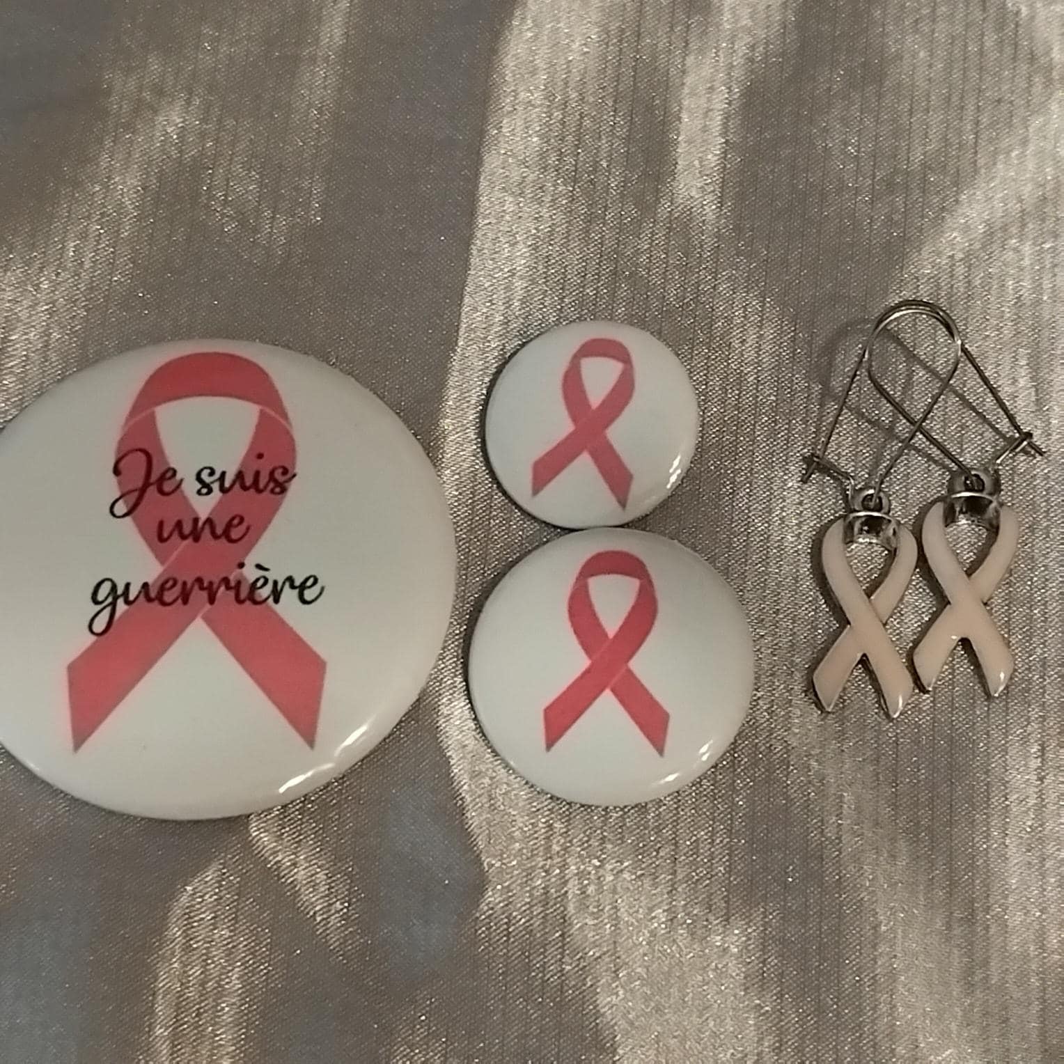 Broche Ruban Rose - Sensibilisation Cancer Du Sein - Épinglette Octobre Rose - Accessoire élégant Pour Vêtement