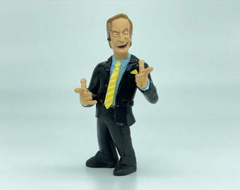 3.9Inch Cartoon Style Breaking Bad Action Figures Lawyer Saul Goodman Resin Model Movie Character Miniature Figurine Desktop Decoration