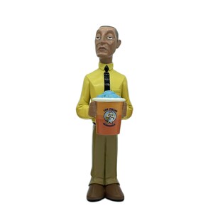 Classic Cartoon Style Breaking Bad Action Figure Cooking Clothes Walter Jesse and Gustavo Resin Model Miniature Figurines Desktop Decoration Gustavo