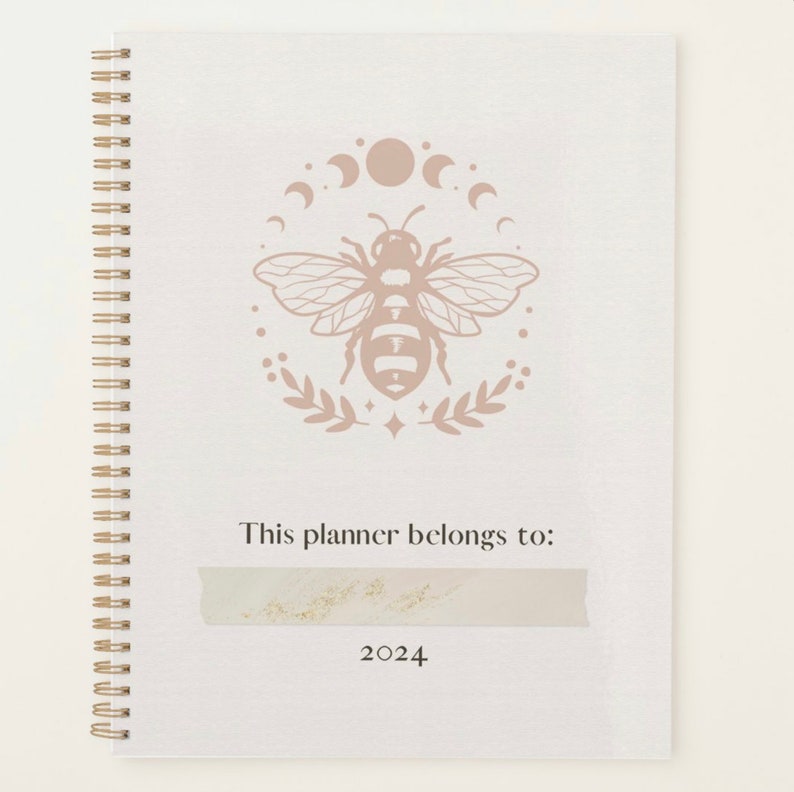2024 Personalized Planner, 2024 Hardcover Planner, Personalized Weekly