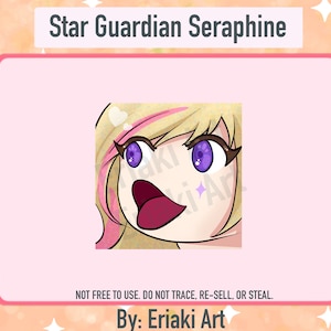 Star Guardian Seraphine Pog Gamer Emote Badge Discord Twitch League of Legends LoL