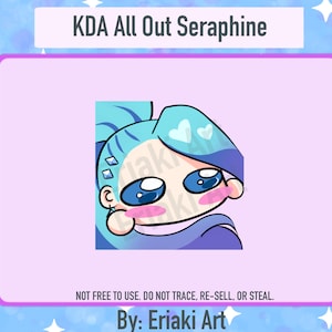 KDA All Out Seraphine Flat Pleading Emote Badge Discord Twitch League of Legends LoL
