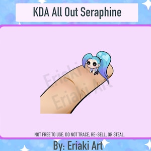 KDA All Out Seraphine Cute Wiwi Baby Emote Badge Discord Twitch League of Legends LoL