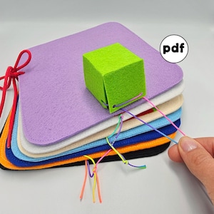 3D Shapes Quiet Book Sewing Pattern: Montessori Felt Busy Book (PDF & SVG Download)