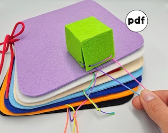 3D Shapes Quiet Book Sewing Pattern: Montessori Felt Busy Book (PDF & SVG Download)