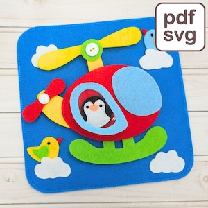 Helicopter Quiet Book Pattern: Felt Sensory Book (PDF & SVG)