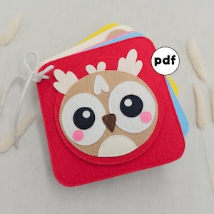 Woodland Animals Quiet Book Sewing Pattern, Toddler Busy Book (PDF & SVG)
