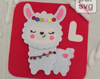 Llama Quiet Book Page Pattern: Montessori Felt Activity (PDF & SVG)