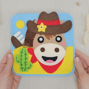 Horse Quiet Book Pattern – PDF & SVG | Western Felt Busy Book for Toddlers