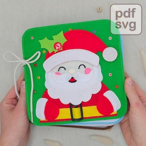 Modèle de livre de Noël tranquille : livre d'activités en feutre pour tout-petits (PDF et SVG)