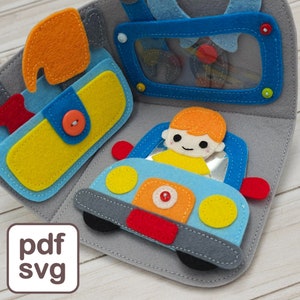 3D Garage Quiet Book Pattern: Felt Dollhouse Sewing Template (PDF & SVG)