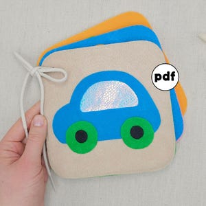 赤ちゃんのための縫わない知育玩具、静かな絵本の型紙