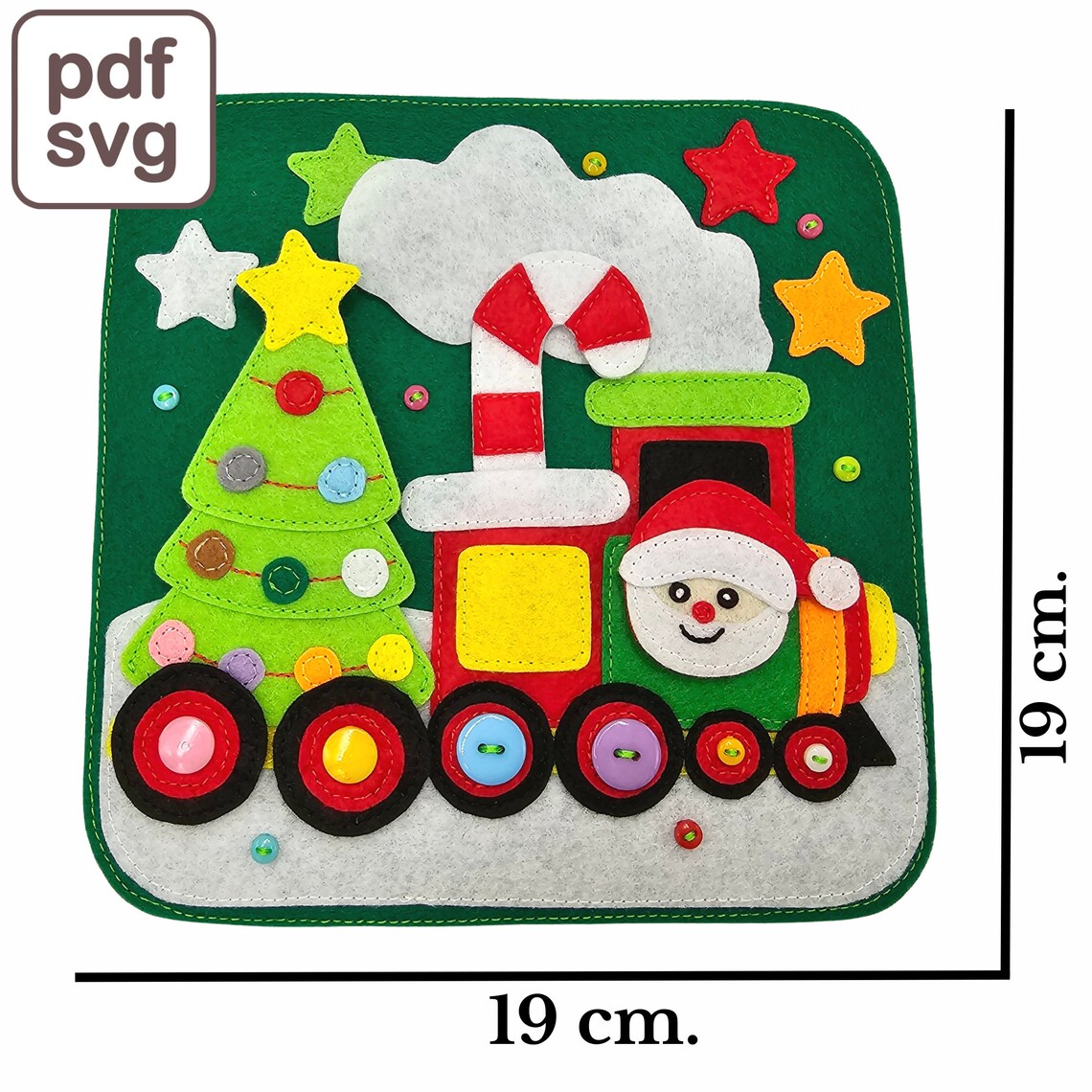 Christmas Quiet Book Pattern & Tutorial, DIY Felt Christmas Train Busy