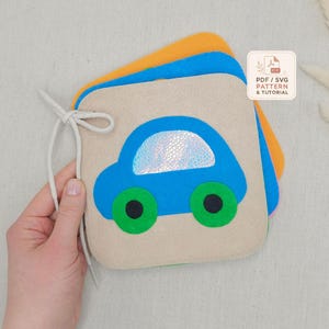 Patrón de libro silencioso, juguete sensorial sin costuras para bebé