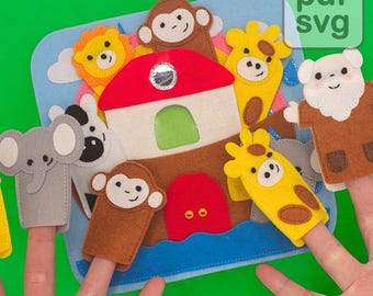Noah's Ark Quiet Book Pattern: Felt Toddler Activity (PDF & SVG)
