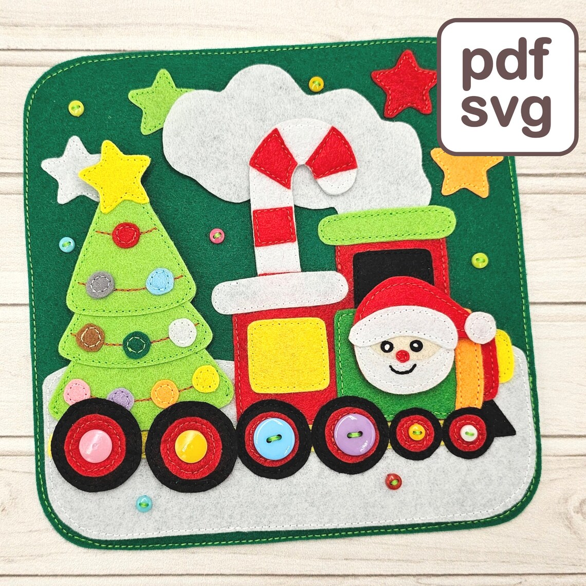 Christmas Quiet Book Pattern & Tutorial, DIY Felt Christmas Train Busy