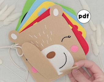 Easy Felt Quiet Book PDF Pattern, Toddler Busy Book for Beginners, Instant Download