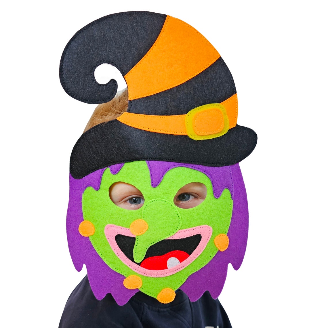 Witch Mask for Kids Pattern PDF & Tutorial DIY Friendly Etsy