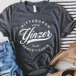 Pittsburgh Yinzer Yin Yang Funny Grey Gifts V-Neck T-Shirt for Sale by  rbaaronmattie