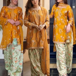 4 piece Farshi shalwar suit Pakistani Indian Bangladeshi Punjabi desi eastern designer wear shalwar kameez dress
