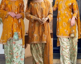 4 piece Farshi shalwar suit Pakistani Indian Bangladeshi Punjabi desi eastern designer wear shalwar kameez dress