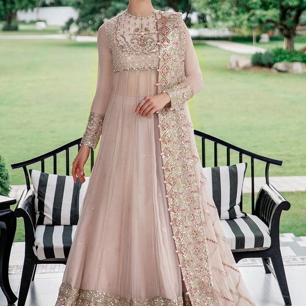 3pc Pakistani Indian Bangladeshi desi designer Maxi lehnga dress
