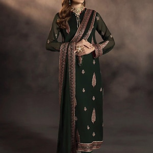 agha noor green dress Name