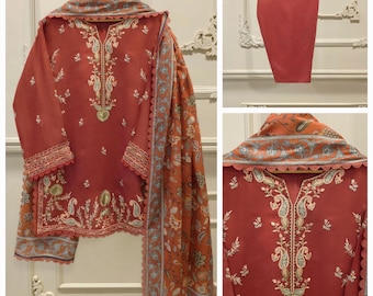 3pc aghanoor cotton net suit original aghanoor ready to ship Pakistani Indian Punjabi Bangladeshi desi designer shalwar kameez