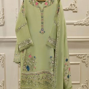 3pc aghanoor cotton net suit original aghanoor ready to ship