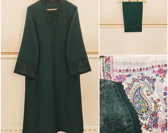 3pc digital embroidered Cambric Pakistani Indian Bangladeshi desi shalwar kameez