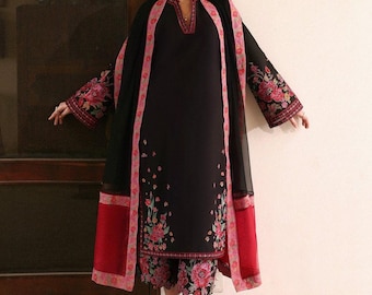 3pc lawn original Hussain Rehar Embroidered Shalwar Kameez Suit Pakistani Indian Punjabi desi Bangladeshi dress